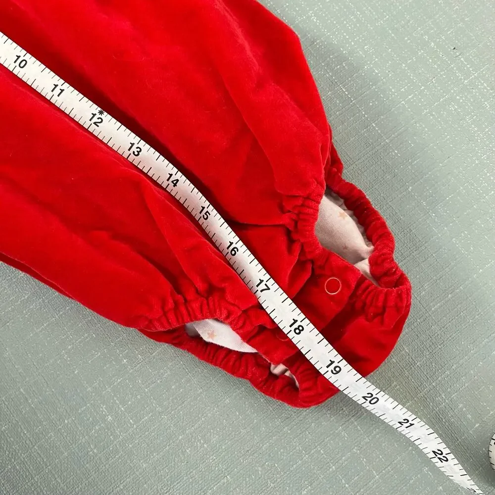 Mini Boden Polish Red Velvet Rocking Horse Romper 18-24 Months - Picture 7 of 8
